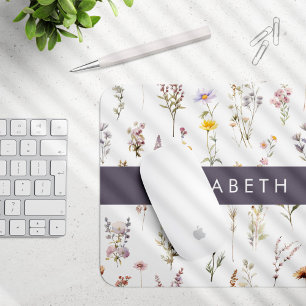 Farbenfrohe Blume, Wildblumen, Grünpflanzen, Ihr N Mousepad