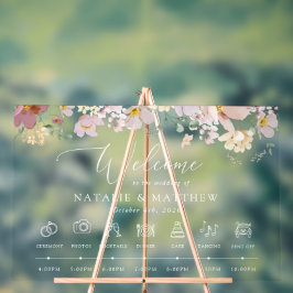 Farbenfrohe Blume, Wildblumen, Hochzeitszeitschrif Acrylschild