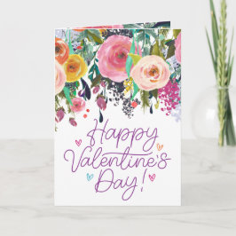 Farbenfrohe Blume | Zum Valentinstag Karte