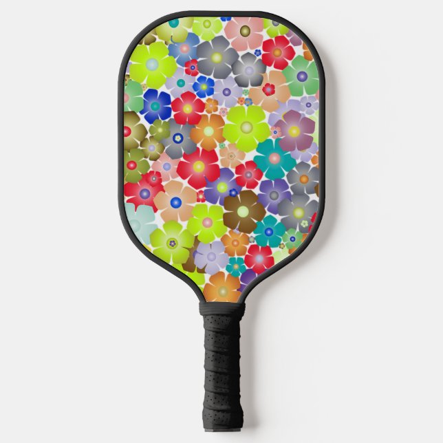 Farbenfrohe Blumen-Design-Paddel Pickleball Schläger (Vorderseite)