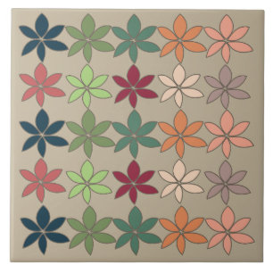 Farbenfrohe Blumen Fliese