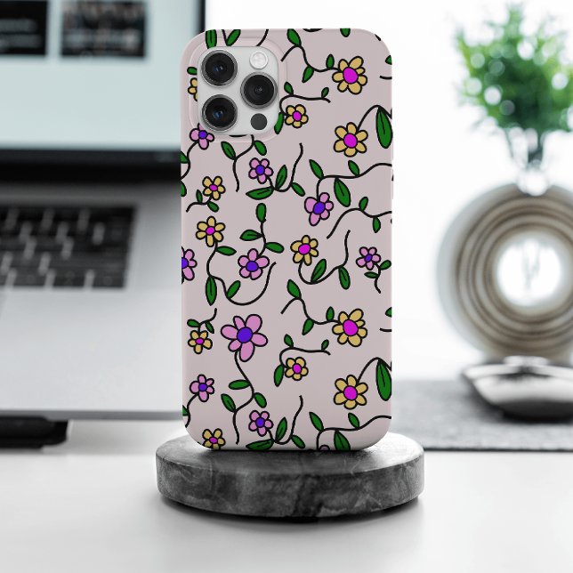 Farbenfrohe Blumen, florales Muster, Grünpflanzen, Case-Mate iPhone Hülle (Von Creator hochgeladen)