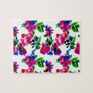 Farbenfrohe Blumen Puzzle