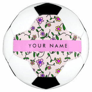 Farbenfrohe Blumen, rosa Hintergrund, Rosa Fußball