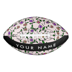 Farbenfrohe Blumen, rosa Hintergrund, Schwarz Football