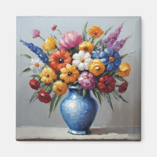 Farbenfrohe Blumenarrangements Magnet