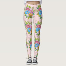 Farbenfrohe BlumenBouquet Leggings - Lebhafte Bota