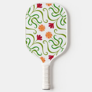 Farbenfrohe Blumendach Sonnenblumenmuster Niedlich Pickleball Schläger