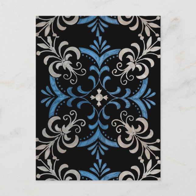 Farbenfrohe Blumendesign Postkarte (Vorderseite)