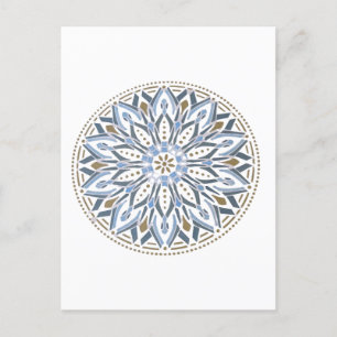 Farbenfrohe Blumendesign Postkarte