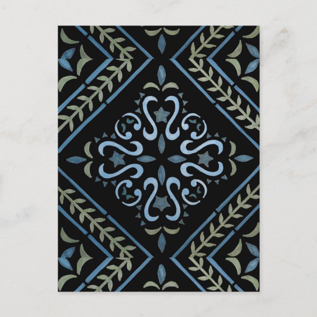 Farbenfrohe Blumendesign Postkarte (Vorderseite)