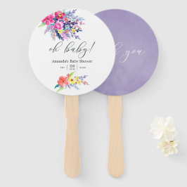 Farbenfrohe Blumendusche Fächer