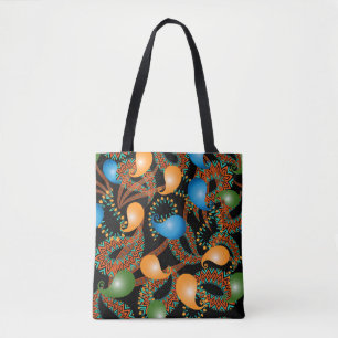 Farbenfrohe blumenethnische 3D Paisley nahtlose Mu