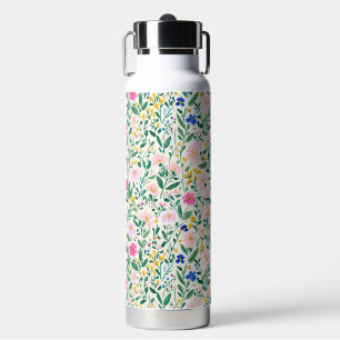 Farbenfrohe Blumengarten-Wasserflasche Trinkflasche