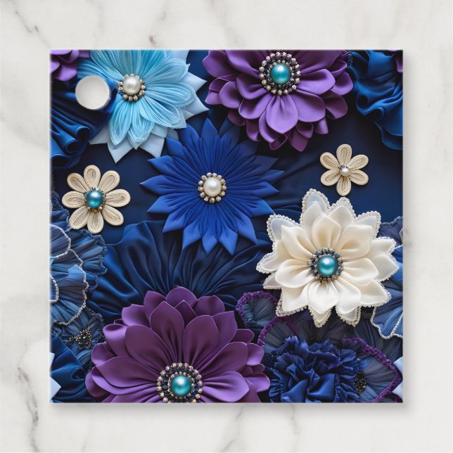 Farbenfrohe Blumengestelle Kunst - Geschenkartikel Geschenkanhänger (Vorderseite)