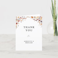 Farbenfrohe Blumenhochzeit geklappt Dankeschön Kar
