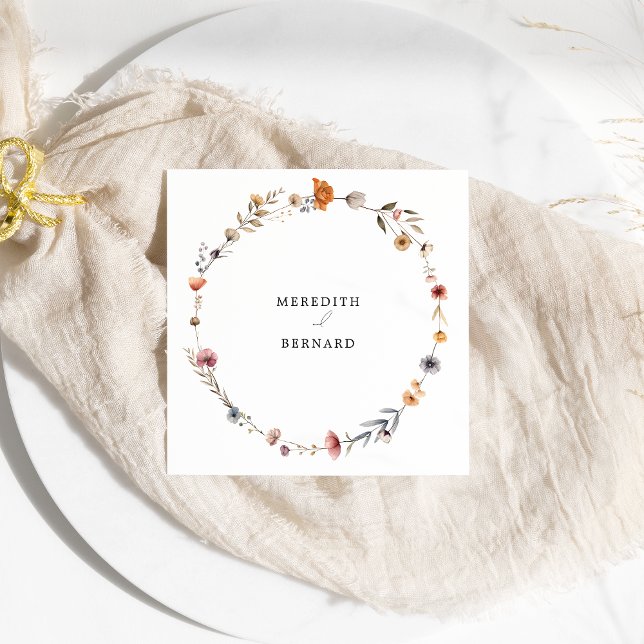 farbenfrohe Blumenhochzeit Serviette (Von Creator hochgeladen)