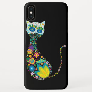 Farbenfrohe Blumenkatze Case-Mate iPhone Hülle
