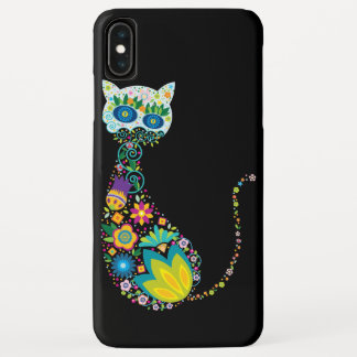 Farbenfrohe Blumenkatze Case-Mate iPhone Hülle