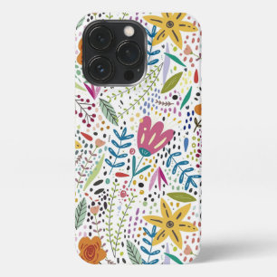 Farbenfrohe Blumenklauseln iPhone 13 Pro Hülle