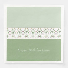 Farbenfrohe Blumenmuster getrimmt Serviette