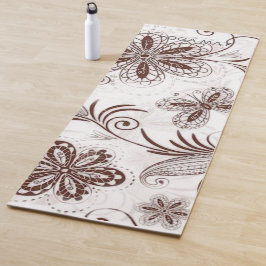 Farbenfrohe Blumenmuster nahtlos Yogamatte
