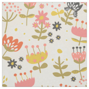 Farbenfrohe Blumenmuster Stoff
