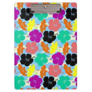 Farbenfrohe Blumenmusterdesign Klemmbrett