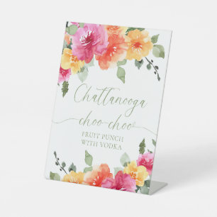 Farbenfrohe, blumenreiche Fruchtpunch Sockelschild