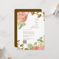 Farbenfrohe Blumige Runde Bridal Shower