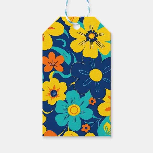 Farbenfrohe, blutdrucksenkende Blume im Dopamin-St Geschenkanhänger (Vorderseite)