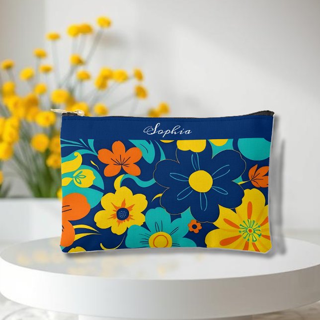 Farbenfrohe, blutdrucksenkende Blume im Dopamin-St Zubehörtasche (Colorful Rush Blooms-Dopamine Style Accessory Pouch )