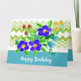 Farbenfrohe Blüte und Muster Karte