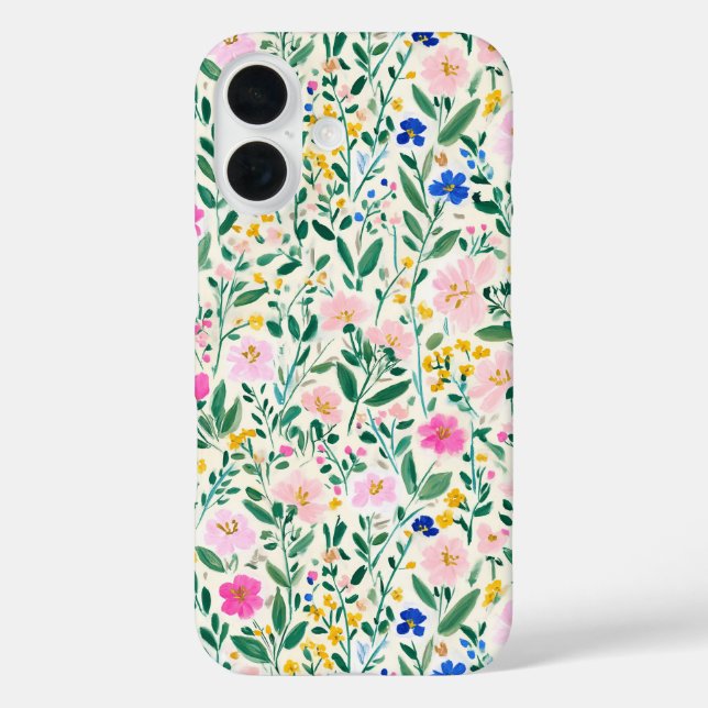 Farbenfrohe Blüten Case-Mate iPhone Hülle (Rückseite)