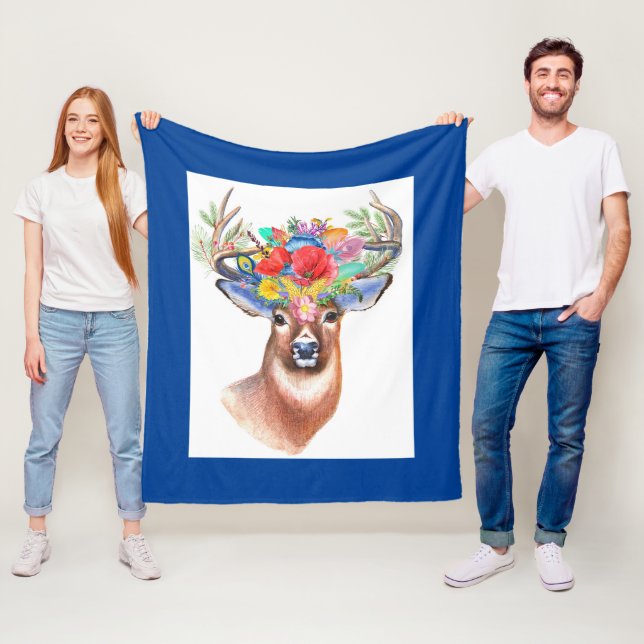 Farbenfrohe Blütenstauber Fleecedecke (Beispiel)