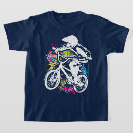 Farbenfrohe Bmx Biker - Bmx Bike - Bmx-Kleidung T-Shirt