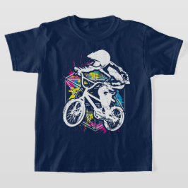 Farbenfrohe Bmx Biker - Bmx Bike - Bmx-Kleidung T-Shirt