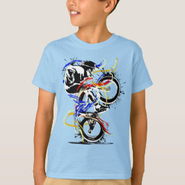 Farbenfrohe Bmx Flatland Bike T-Shirt