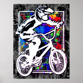 Farbenfrohe Bmx iPad Abdeckung - Bmx Bike - Bmx Fa Poster