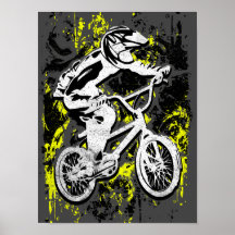 Farbenfrohe Bmx Racing - Bmx Bike - Bmx Poster dru
