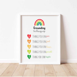 Farbenfrohe Bodentechnik Poster