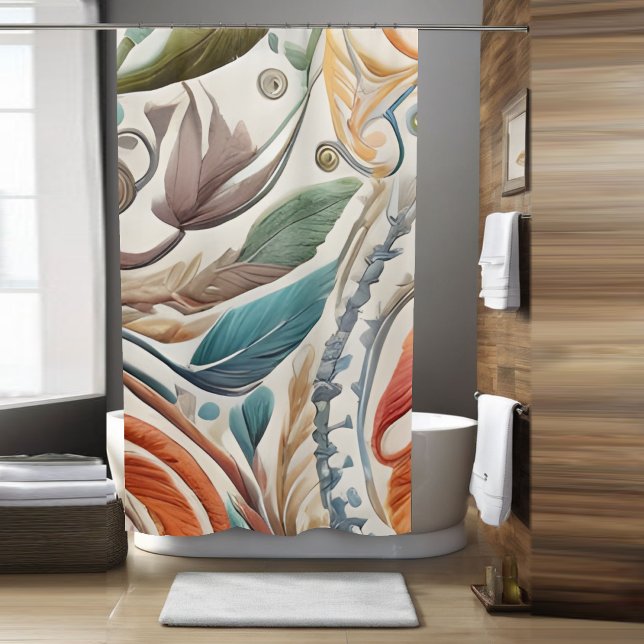 Farbenfrohe Boho Blume Thema Dusche Vorhang Art 2 (Von Creator hochgeladen)
