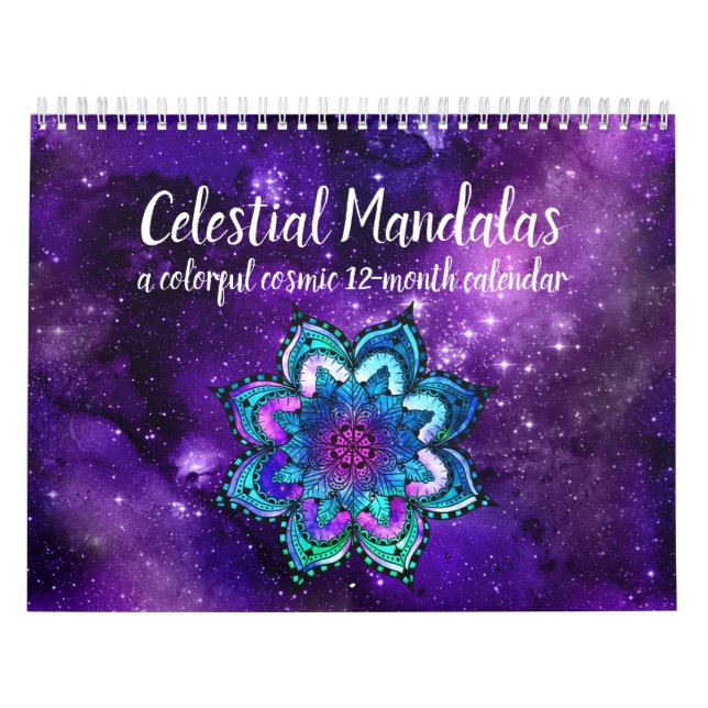 Farbenfrohe Boho Celestis Mandalase Wasserfarben S Kalender (Titelbild)