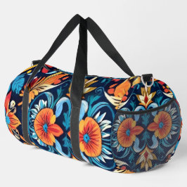 Farbenfrohe Boho Floral Elegante: Vibrant Mandala Duffle Bag
