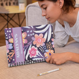 Farbenfrohe Boho Floral Valentines Geschenke für T Notizbuch