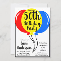 Farbenfrohe Bollons zum Geburtstag im 50. Party