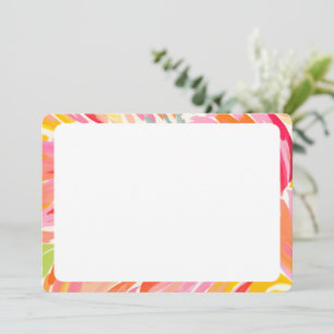 Farbenfrohe Border Stationery   Moderne Note Card Einladung