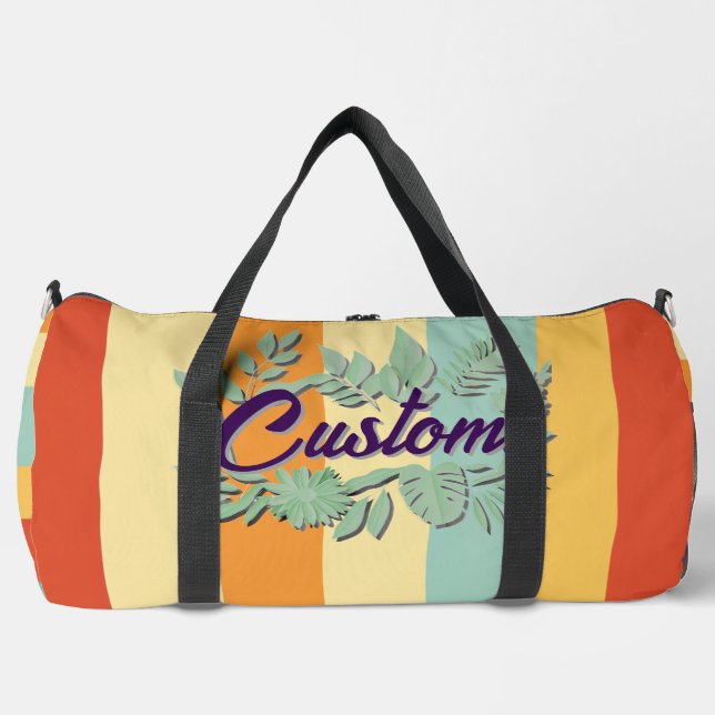 Farbenfrohe botanisch lebendige Textgestaltung Duffle Bag (Vorderseite)