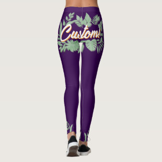 Farbenfrohe botanisch lebendige Textgestaltung Leggings
