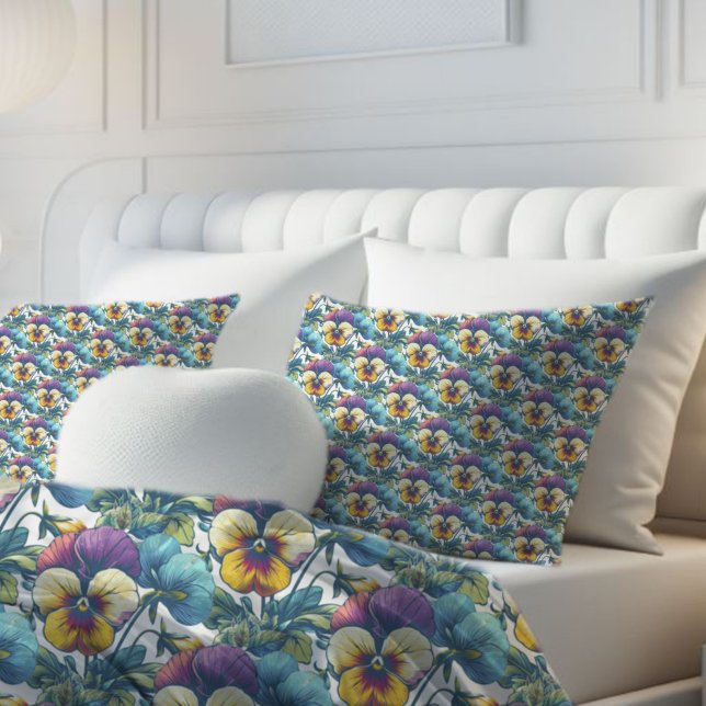 Farbenfrohe Botanische Frühlingsmuster Blume Kissenbezug (Von Creator hochgeladen)